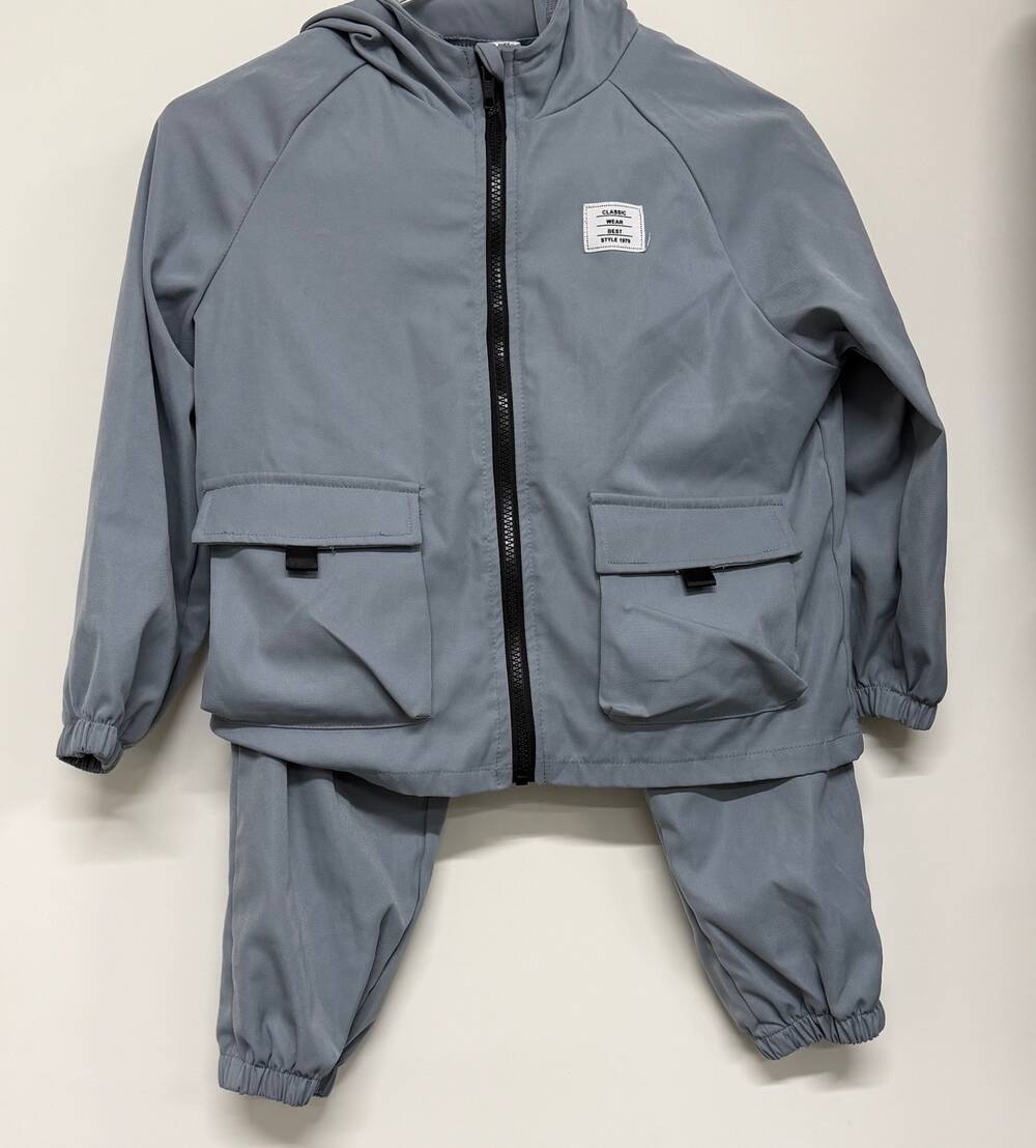 Grey Boys Cargo Two Piece Set Size 7Y